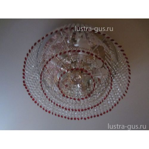 Люстра Капель обтикон 5 ламп в Магнитогорске Гусь Хрустальный