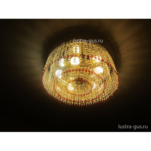 Люстра Капель обтикон 5 ламп в Магнитогорске Гусь Хрустальный