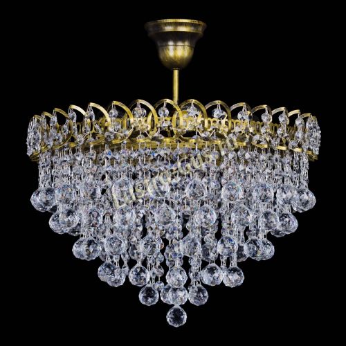 Люстра Капель Пирамида Шар 30 с подвесом под бронзу в Магнитогорске Гусь Хрустальный