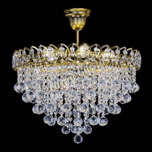 Люстра Капель Пирамида Шар 30 с подвесом под бронзу в Магнитогорске Гусь Хрустальный