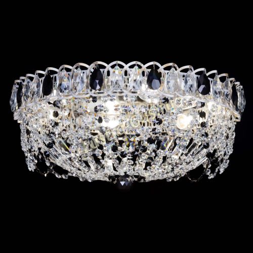 Люстра Каскад Ажур Черная белая в Магнитогорске Гусь Хрустальный