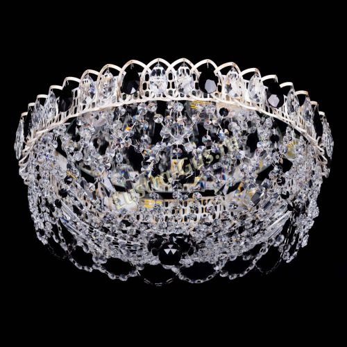 Люстра Каскад Ажур Черная белая в Магнитогорске Гусь Хрустальный