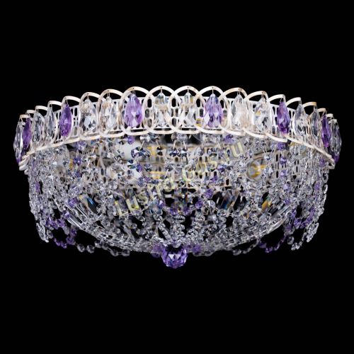 Люстра Каскад Ажур Фиолетовая белая в Магнитогорске Люстра Каскад Ажур Фиолетовая белая в Магнитогорске