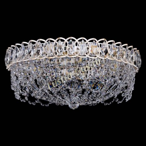 Люстра Каскад Ажур белая в Магнитогорске Гусь Хрустальный