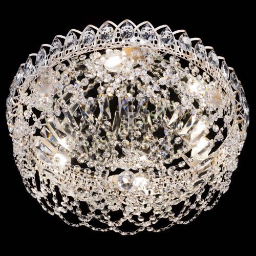 Люстра Каскад Ажур белая в Магнитогорске Гусь Хрустальный