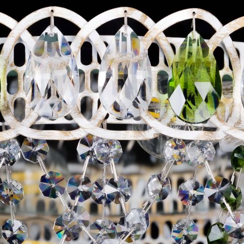 Люстра Каскад Ажур Зеленая белая в Магнитогорске Гусь Хрустальный