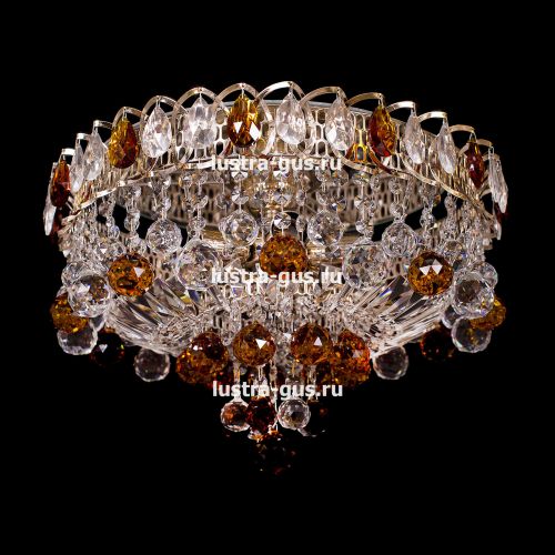 Люстра Катерина Шар Плюс цветная в Магнитогорске Гусь Хрустальный