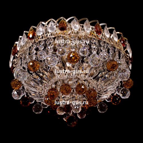 Люстра Катерина Шар Плюс цветная в Магнитогорске Гусь Хрустальный