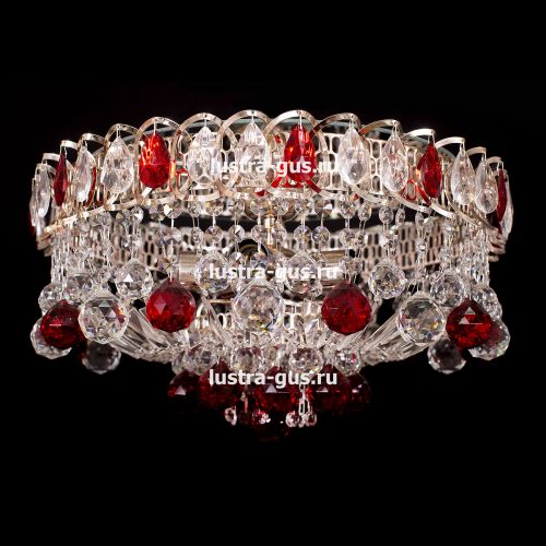 Люстра Катерина Шар Журавлик зеленая в Магнитогорске Гусь Хрустальный