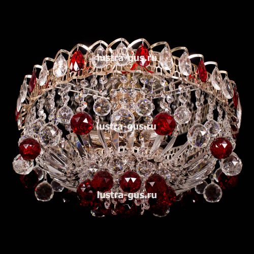 Люстра Катерина Шар Журавлик зеленая в Магнитогорске Гусь Хрустальный