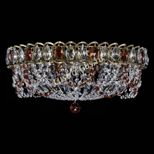 Люстра Хрустальный Каскад Ажур под бронзу Чайная в Магнитогорске Гусь Хрустальный