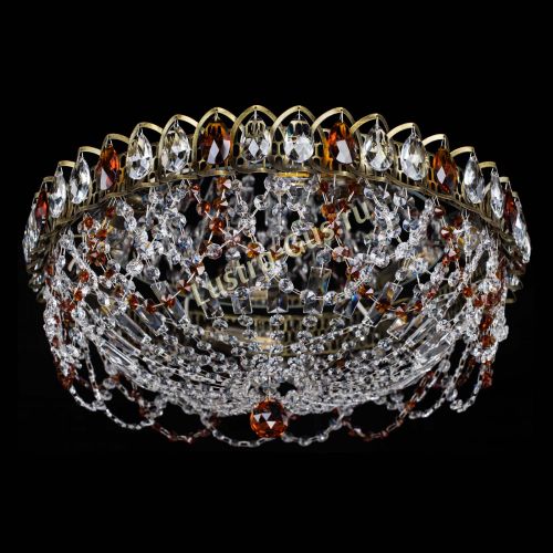 Люстра Хрустальный Каскад Ажур под бронзу Чайная в Магнитогорске Гусь Хрустальный