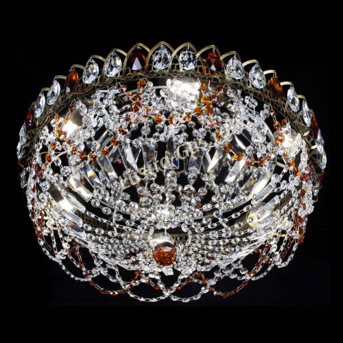 Люстра Хрустальный Каскад Ажур под бронзу Чайная в Магнитогорске Гусь Хрустальный