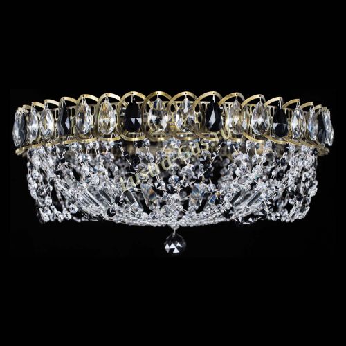 Люстра Хрустальный Каскад Ажур под бронзу Черная в Магнитогорске Гусь Хрустальный