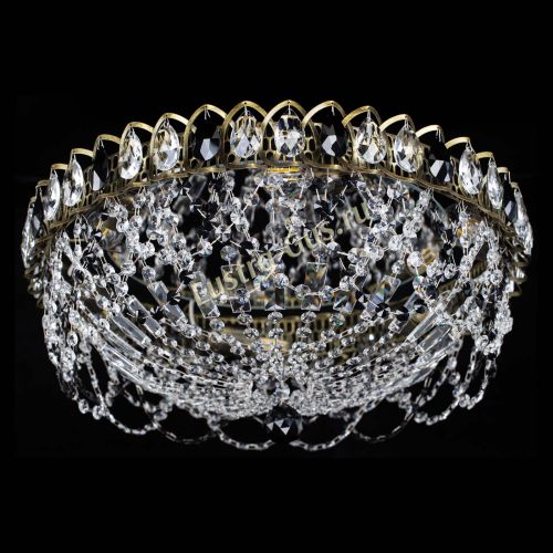 Люстра Хрустальный Каскад Ажур под бронзу Черная в Магнитогорске Гусь Хрустальный