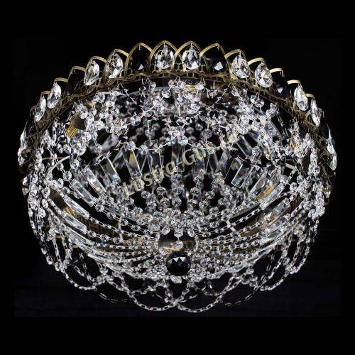 Люстра Хрустальный Каскад Ажур под бронзу Черная в Магнитогорске Гусь Хрустальный