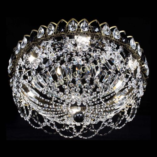 Люстра Хрустальный Каскад Ажур под бронзу Черная в Магнитогорске Гусь Хрустальный