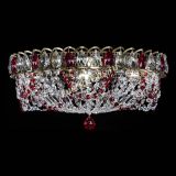 Люстра Хрустальный Каскад Ажур под бронзу Красная в Магнитогорске