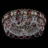 Люстра Хрустальный Каскад Ажур под бронзу Красная в Магнитогорске