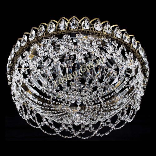 Люстра Хрустальный Каскад Ажур под бронзу в Магнитогорске Гусь Хрустальный