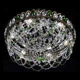 Люстра Хрустальный Каскад Ажур под бронзу Зеленая в Магнитогорске