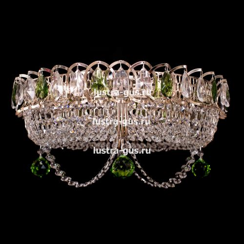 Люстра Кольцо Блин Цветная в Магнитогорске Гусь Хрустальный