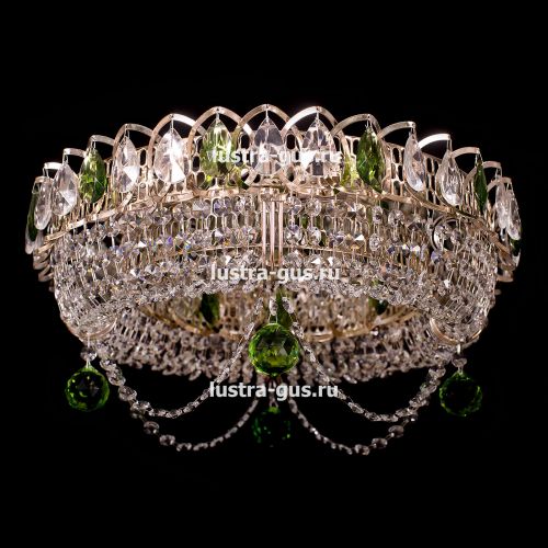 Люстра Кольцо Блин Цветная в Магнитогорске Гусь Хрустальный