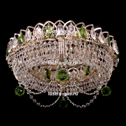 Люстра Кольцо Блин Цветная в Магнитогорске Гусь Хрустальный