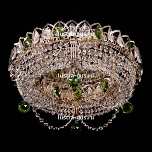 Люстра Кольцо Блин Цветная в Магнитогорске Гусь Хрустальный