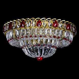  Люстра Кольцо Классика Пластинка красная под бронзу