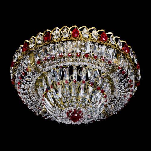 Люстра Кольцо Классика Пластинка красная под бронзу в Магнитогорске Гусь Хрустальный