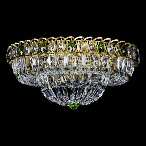 Люстра Кольцо Классика Пластинка зеленая под бронзу в Магнитогорске Гусь Хрустальный