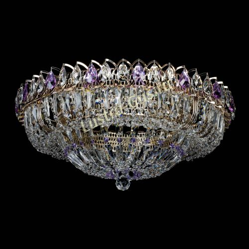 Люстра Кольцо Классика Пластинка фиолетовая в Магнитогорске Гусь Хрустальный