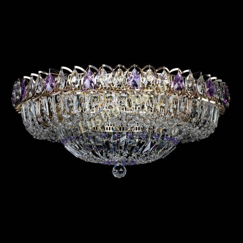 Люстра Кольцо Классика Пластинка фиолетовая в Магнитогорске Гусь Хрустальный