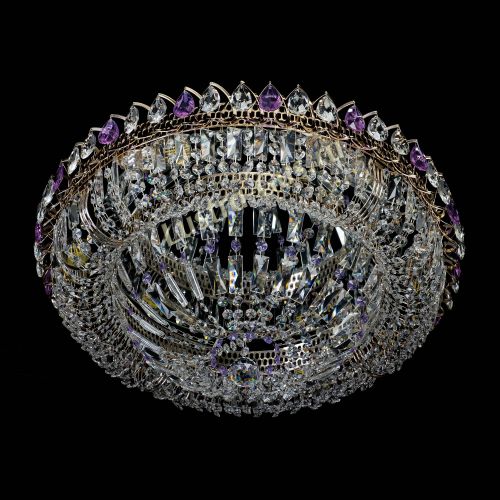 Люстра Кольцо Классика Пластинка фиолетовая в Магнитогорске Гусь Хрустальный