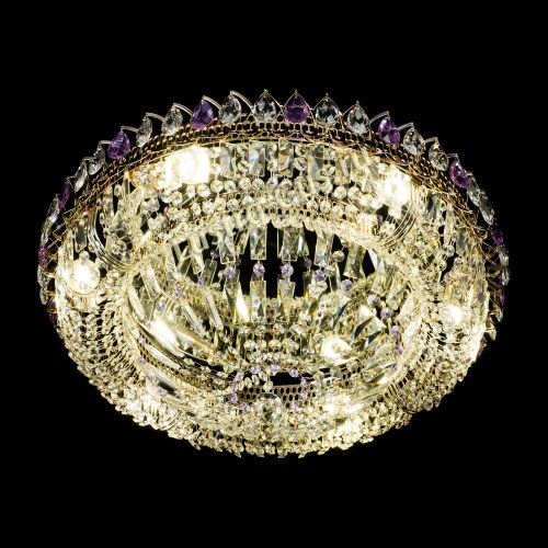 Люстра Кольцо Классика Пластинка фиолетовая в Магнитогорске Гусь Хрустальный