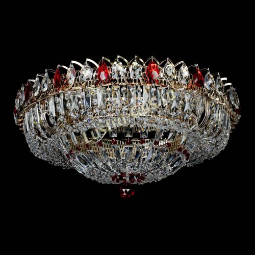 Люстра Кольцо Классика Пластинка красная в Магнитогорске Гусь Хрустальный