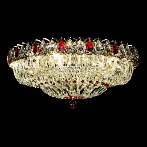 Люстра Кольцо Классика Пластинка красная в Магнитогорске Гусь Хрустальный