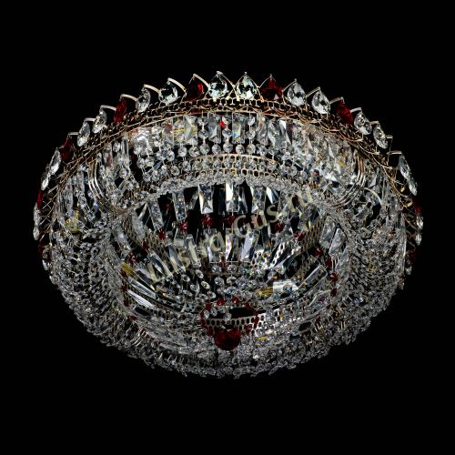 Люстра Кольцо Классика Пластинка красная в Магнитогорске Гусь Хрустальный