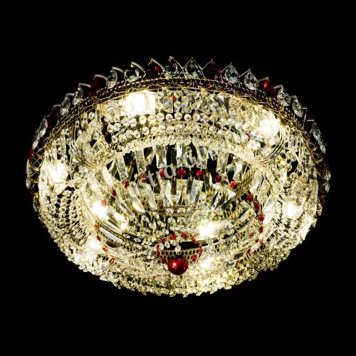 Люстра Кольцо Классика Пластинка красная в Магнитогорске Гусь Хрустальный