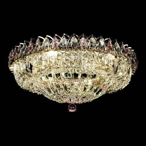 Люстра Кольцо Классика Пластинка розовая в Магнитогорске Гусь Хрустальный