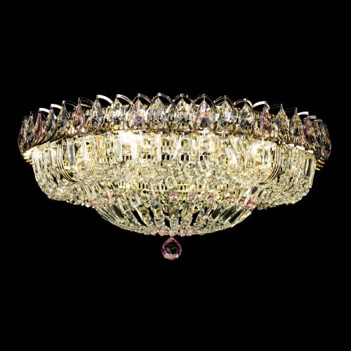 Люстра Кольцо Классика Пластинка розовая в Магнитогорске Гусь Хрустальный