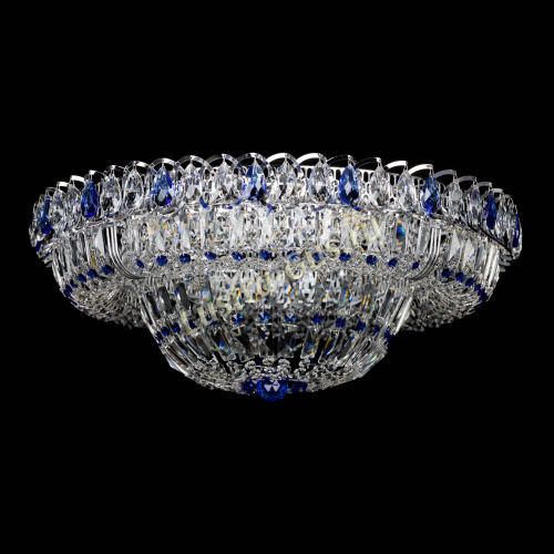 Люстра Кольцо Пластинка 600 мм синяя в Магнитогорске Гусь Хрустальный