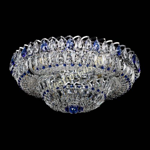 Люстра Кольцо Пластинка 600 мм синяя в Магнитогорске Гусь Хрустальный