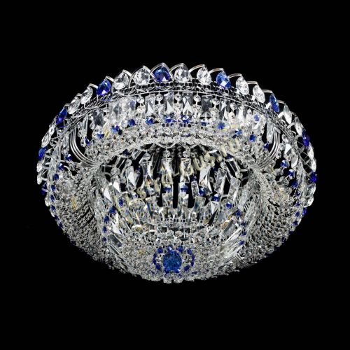 Люстра Кольцо Пластинка 600 мм синяя в Магнитогорске Гусь Хрустальный