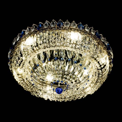 Люстра Кольцо Классика Пластинка синяя в Магнитогорске Гусь Хрустальный