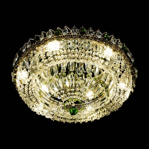 Люстра Кольцо Классика Пластинка зеленая в Магнитогорске Гусь Хрустальный