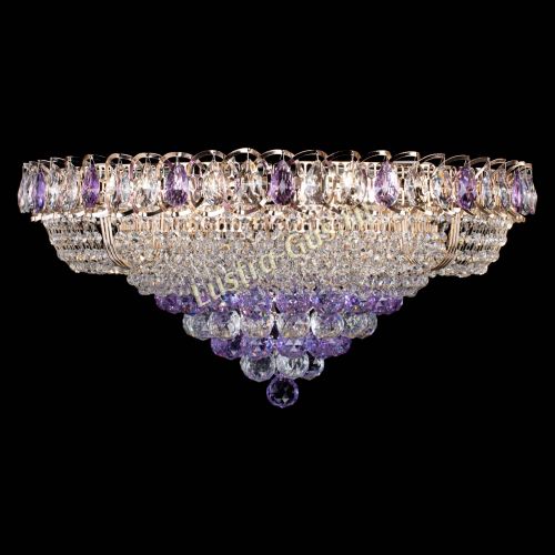 Люстра Кольцо пирамида шар 40 мм фиолетовая в Магнитогорске Гусь Хрустальный