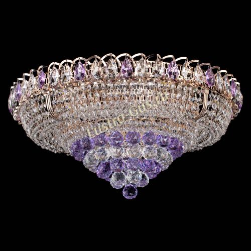 Люстра Кольцо пирамида шар 40 мм фиолетовая в Магнитогорске Гусь Хрустальный
