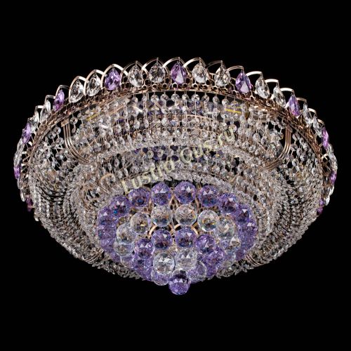 Люстра Кольцо пирамида шар 40 мм фиолетовая в Магнитогорске Гусь Хрустальный